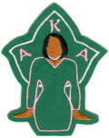 AKA Lady #2 w/ ivy halo and open dress, originally designed by University Apparel