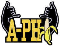 A-PHI w/ hand-sign and banana