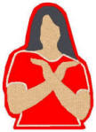 Chi Upsilon Sigma (CUS) Hand-sign lady