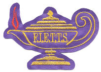 FIETTS lamp w/red flame; blue flame available upon request
