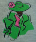Lady w/ hat #1. Available in different color combinations.