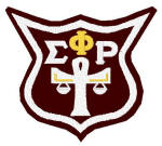 Sigma Phi Rho: Rho ankh inside shield