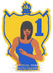 SGRho hand-sign lady w/ shield halo, originally designed by University Apparel