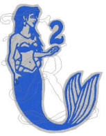 Standing Mermaid, available with letters, numbers, etc. at an additional cost