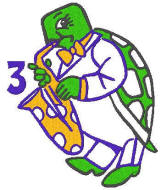 turtle playing sax