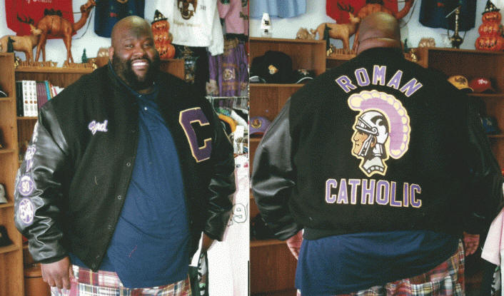Roman Catholic varsity jacket